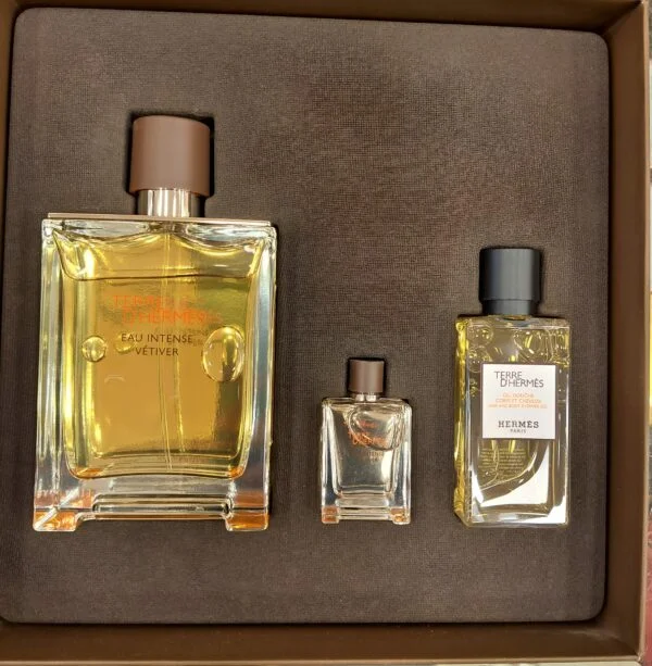 Coffret HERMÈS-Eau Intense Vétiver-EDP-100ml (03 piéces)